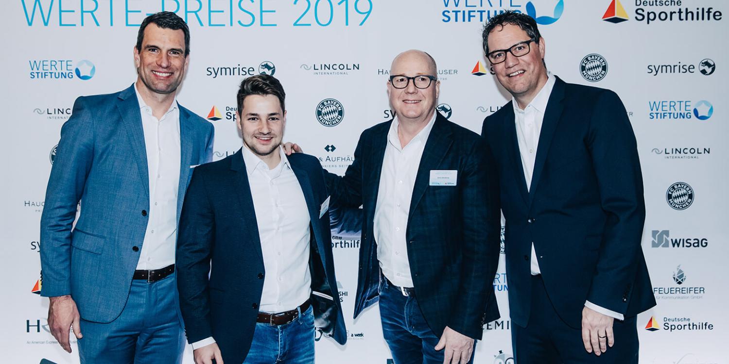 Timo Brehme und Denis Söter bei der Werte-Preis-Verleihung am 25. Februar 2019 in Frankfurt – Foto: Simon Hofmann